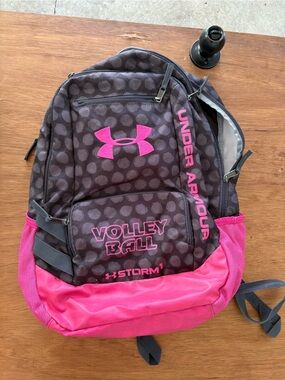 Under Armour Gray and Pink Volleyball Backpack